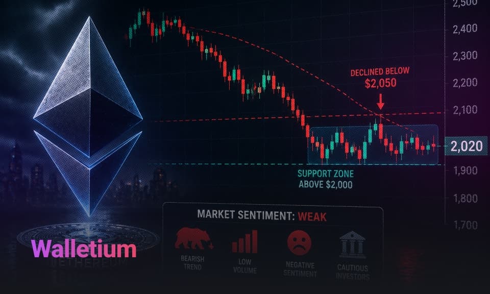 Ethereum Price Struggles Below $2,050 Amid Weak Sentiment