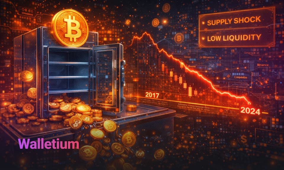 Bitcoin Supply on Exchanges Hits Lowest Since 2017