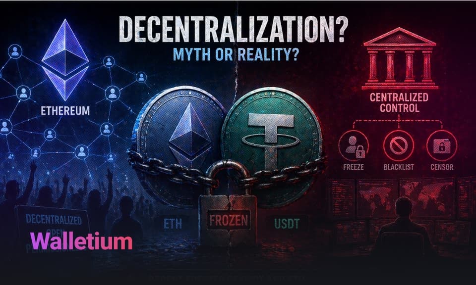 Crypto Decentralization Myth Exposed: ETH & USDT Freezes