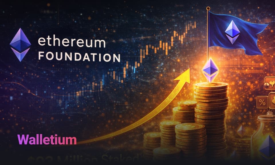 Ethereum Foundation Stakes $93M in ETH, Hits 70K Target