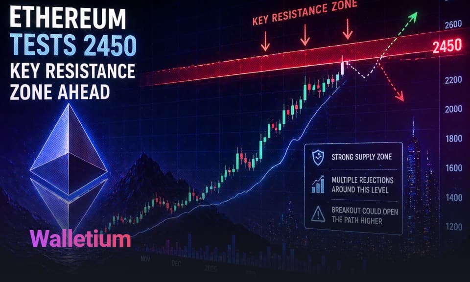 Ethereum Tests $2,450: Key Resistance Zone Ahead